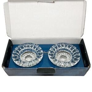 New in Box Darby Crystal Candleholders Set of 2 NIB
